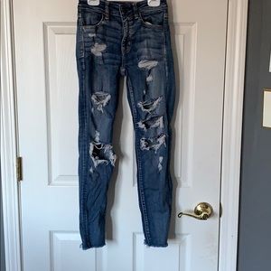 Blue ripped jeans AMERICAN EAGLE